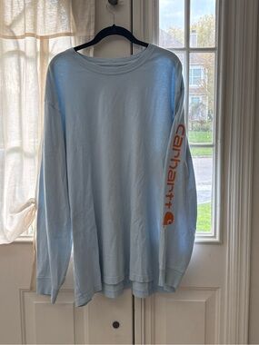 Vintage Style Carhartt Sleeve Logo Long Sleeve T-Shirt - XL